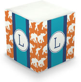 Sticky Memo Cubes by Boatman Geller - Elephants Ribbon In Orange (675 Self-Stick Notes)