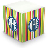 Sticky Memo Cubes by Chatsworth - Bright Stripes (675 Self-Stick Notes)