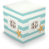 Sticky Memo Cubes by Boatman Geller - Stripe Starfish (675 Self-Stick Notes)