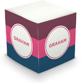 Sticky Memo Cubes by Chatsworth - Great Gifts Stripe Plum Hot Pink & Liberty (675 Self-Stick Notes)