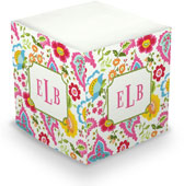 Boatman Geller Sticky Memo Cube - Bright Floral (675 Self-Stick Notes)