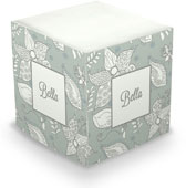Sticky Memo Cubes by Chatsworth - Vintage Flowers Grey (675 Self-Stick Notes)