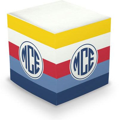 Sticky Memo Cubes by Boatman Geller - Nautical Bold Stripe (675 Self-Stick Notes) Sticky Memo Cubes by Boatman Geller - Nautical Bold Stripe (675 Self-Stick Notes)
