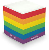 Sticky Memo Cubes by Chatsworth - Rainbow Stripes (675 Self-Stick Notes)