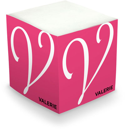 Sticky Memo Cubes by The Boatman Group - Hot Pink Initial (675 Self-Stick Notes) Sticky Memo Cubes by The Boatman Group - Hot Pink Initial (675 Self-Stick Notes)