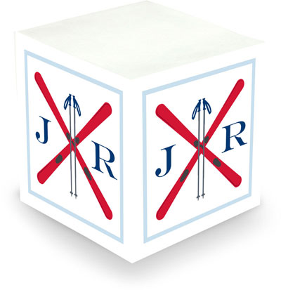 Sticky Memo Cubes by The Boatman Group - Crossed Skis Monogram (675 Self-Stick Notes) Sticky Memo Cubes by The Boatman Group - Crossed Skis Monogram (675 Self-Stick Notes)