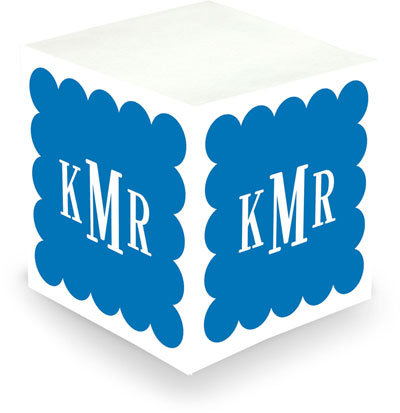 Sticky Memo Cubes by The Boatman Group - Scallop French Blue (675 Self-Stick Notes) Sticky Memo Cubes by The Boatman Group - Scallop French Blue (675 Self-Stick Notes)