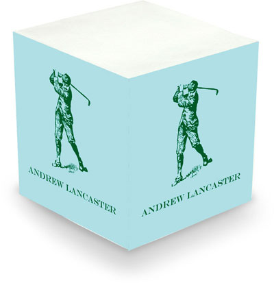 Sticky Memo Cubes by The Boatman Group - Golfer (675 Self-Stick Notes)