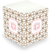 Sticky Memo Cubes by The Boatman Group - Bamboo Lattice (675 Self-Stick Notes)