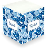 Sticky Memo Cubes by The Boatman Group - Chintz Blossom Blues (675 Self-Stick Notes)