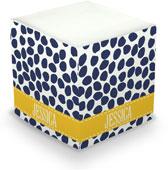 Sticky Memo Cubes by The Boatman Group - Organic Dots in Navy (675 Self-Stick Notes)