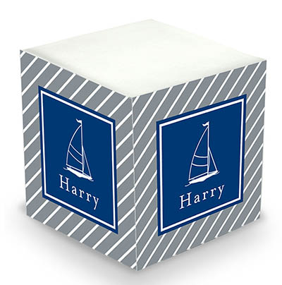 Create-Your-Own Sticky Memo Cubes by Boatman Geller (Kent Stripe with Icon)