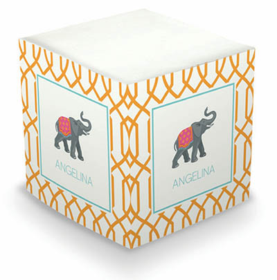 Create-Your-Own Sticky Memo Cubes by Boatman Geller (Trellis Reverse with Icon) Create-Your-Own Sticky Memo Cubes by Boatman Geller (Trellis Reverse with Icon)