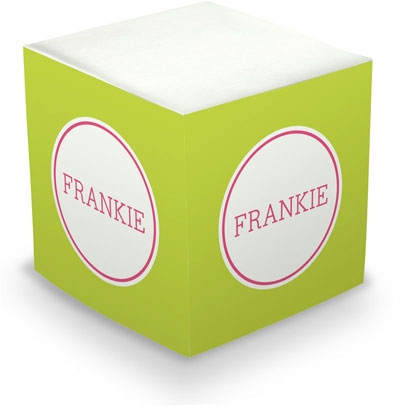 Great Gifts by Chatsworth - Decorative Memo Cubes/Sticky Notes (Lime)