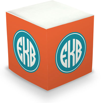Great Gifts by Chatsworth - Decorative Memo Cubes/Sticky Notes (Orange)