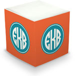 Great Gifts by Chatsworth - Decorative Memo Cubes/Sticky Notes (Orange)