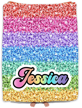Love It Blankets - Rainbow Glitter Love It Blankets - Rainbow Glitter
