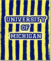 Plush College Blankets - Michigan #1