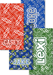 Love It Towels - Graffiti Camp Names Space Saver Terry Fleece Towels