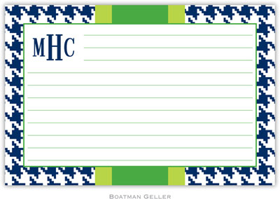 Boatman Geller Recipe Cards - Alex Houndstooth Navy