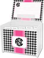 Boatman Geller Recipe Boxes with Cards - Alex Houndstooth Black