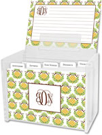 Boatman Geller Recipe Boxes with Cards - Pineapple Repeat