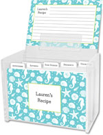 Boatman Geller Recipe Boxes with Cards - Jetties Teal