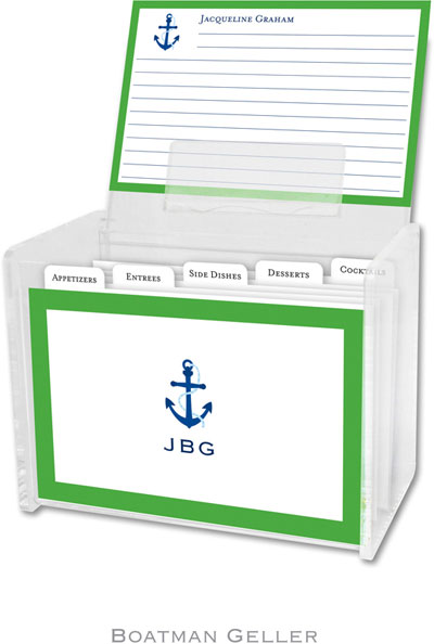 Boatman Geller - Create-Your-Own Personalized Recipe Card Boxes with Cards (Icon with Border) Boatman Geller - Create-Your-Own Personalized Recipe Card Boxes with Cards (Icon with Border)