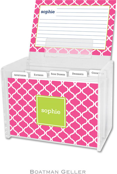 Boatman Geller - Create-Your-Own Personalized Recipe Card Boxes with Cards (Ann Tile)
