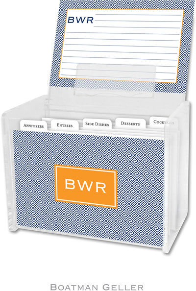Boatman Geller - Create-Your-Own Personalized Recipe Card Boxes with Cards (Greek Key) Boatman Geller - Create-Your-Own Personalized Recipe Card Boxes with Cards (Greek Key)
