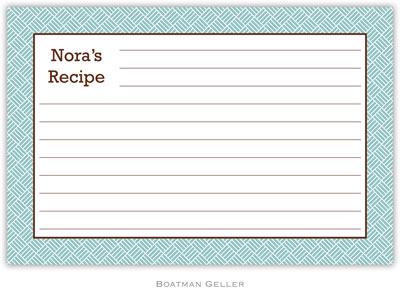 Boatman Geller - Create-Your-Own Personalized Recipe Cards (Basketweave)