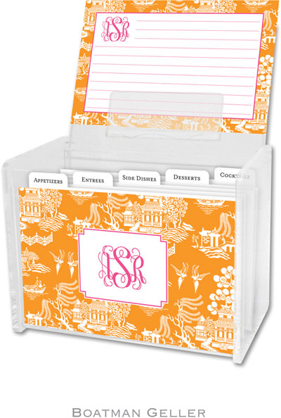 Boatman Geller - Create-Your-Own Personalized Recipe Card Boxes with Cards (Chinoiserie)