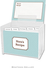Boatman Geller - Create-Your-Own Personalized Recipe Card Boxes with Cards (Basketweave)