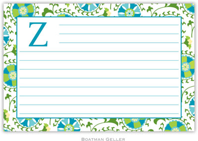 Boatman Geller Recipe Cards - Suzani Teal