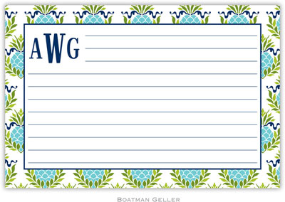 Boatman Geller Recipe Cards - Pineapple Repeat Teal