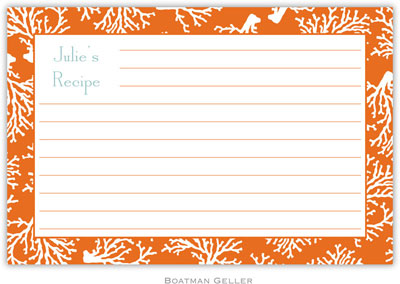 Boatman Geller Recipe Cards - Coral Repeat