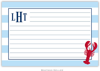 Boatman Geller Recipe Cards - Stripe Lobster