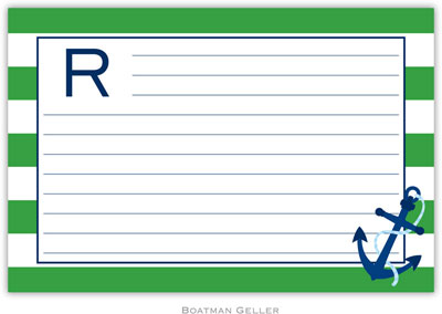 Boatman Geller Recipe Cards - Stripe Anchor