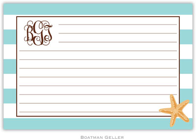 Boatman Geller Recipe Cards - Stripe Starfish