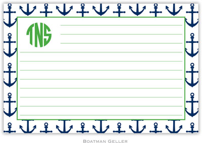 Boatman Geller Recipe Cards - Anchors Navy Boatman Geller Recipe Cards - Anchors Navy