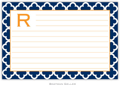 Boatman Geller - Create-Your-Own Personalized Recipe Cards (Bristol Tile Navy)