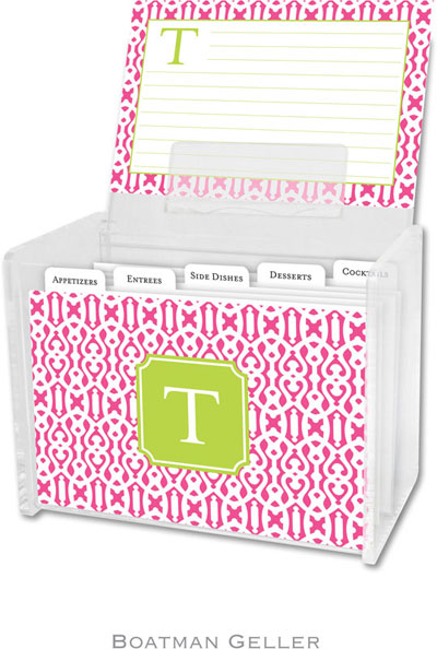 Boatman Geller - Create-Your-Own Personalized Recipe Card Boxes with Cards (Cameron Raspberry Preset Boatman Geller - Create-Your-Own Personalized Recipe Card Boxes with Cards (Cameron Raspberry Preset