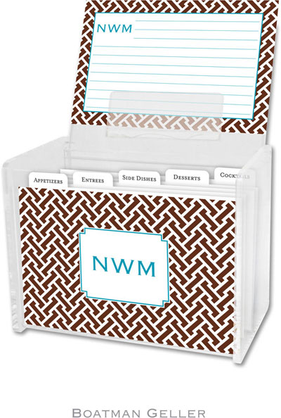 Boatman Geller - Create-Your-Own Personalized Recipe Card Boxes with Cards (Stella Chocolate) Boatman Geller - Create-Your-Own Personalized Recipe Card Boxes with Cards (Stella Chocolate)