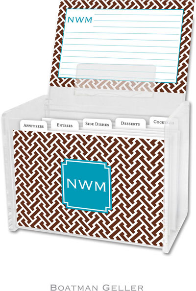 Boatman Geller - Create-Your-Own Personalized Recipe Card Boxes with Cards (Stella Chocolate Preset) Boatman Geller - Create-Your-Own Personalized Recipe Card Boxes with Cards (Stella Chocolate Preset)