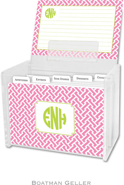 Boatman Geller - Create-Your-Own Personalized Recipe Card Boxes with Cards (Stella Bubblegum)