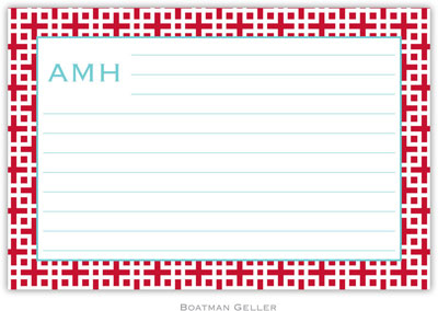 Boatman Geller - Create-Your-Own Personalized Recipe Cards (Lattice Cherry) Boatman Geller - Create-Your-Own Personalized Recipe Cards (Lattice Cherry)