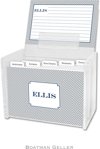 Boatman Geller - Create-Your-Own Personalized Recipe Card Boxes with Cards (Herringbone Gray) Boatman Geller - Create-Your-Own Personalized Recipe Card Boxes with Cards (Herringbone Gray)