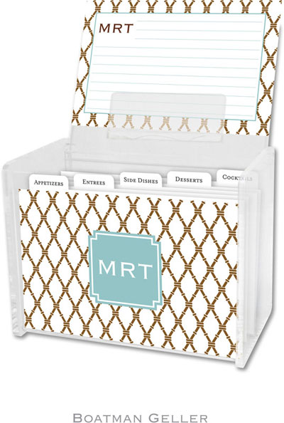 Boatman Geller Recipe Boxes with Cards - Bamboo Brown & Slate Preset Boatman Geller Recipe Boxes with Cards - Bamboo Brown & Slate Preset