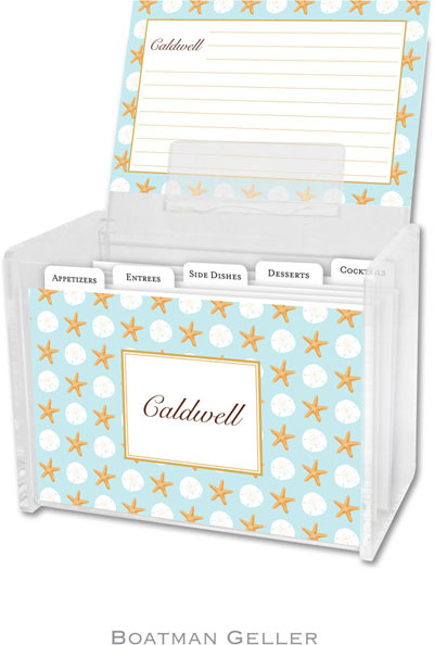 Boatman Geller Recipe Boxes with Cards - Seashore