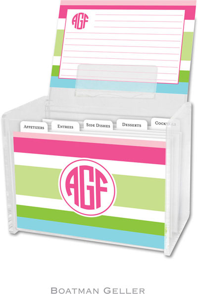 Boatman Geller Recipe Boxes with Cards - Espadrille Preppy Preset